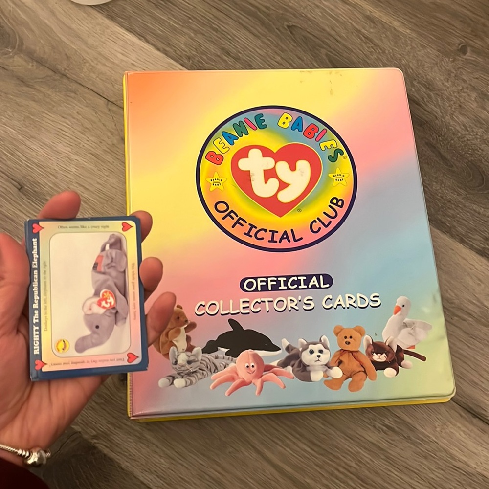TY Beanie baby official binder and Ty collector cards
